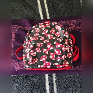 Disney Parks Minnie Mouse Bows Mini Backpack Bag Polka Dot